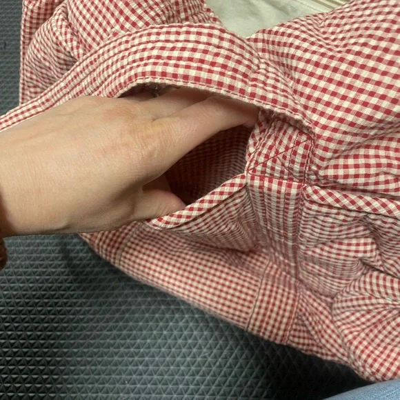 Vintage Ralph Lauren Red Travel Bags Set of 3 gingham - Picture 14 of 17